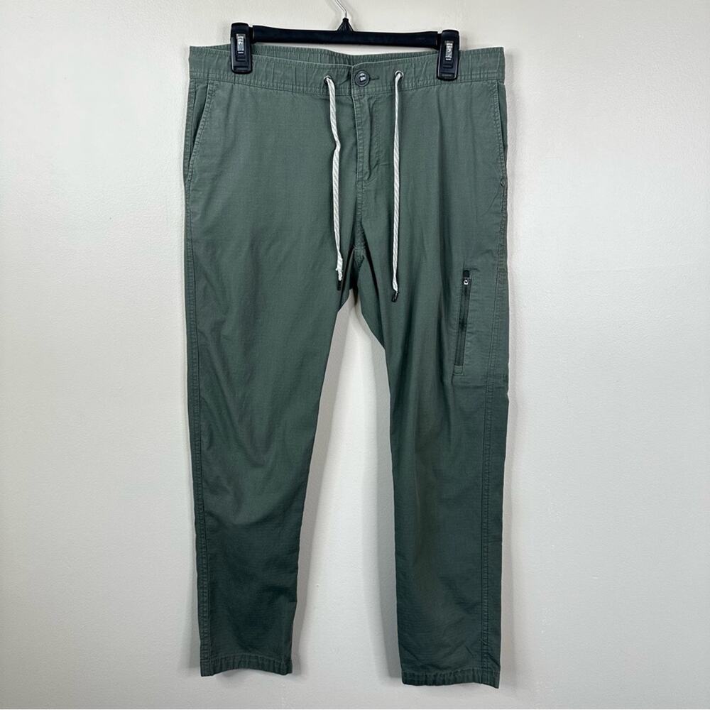 Vuori Ripstop Jogger Pants Womens Large Green Organic Cotton VW401